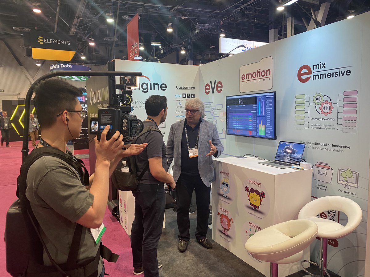 EmotionSystems's tweet photo. Thanks Joey @c47 for coming to speak to us #AllAboutEve #Eve #Audio #contentverification
@NABShow @NABAmplify
#NABShow100 #nabshow https://t.co/ORYpbYpYT3