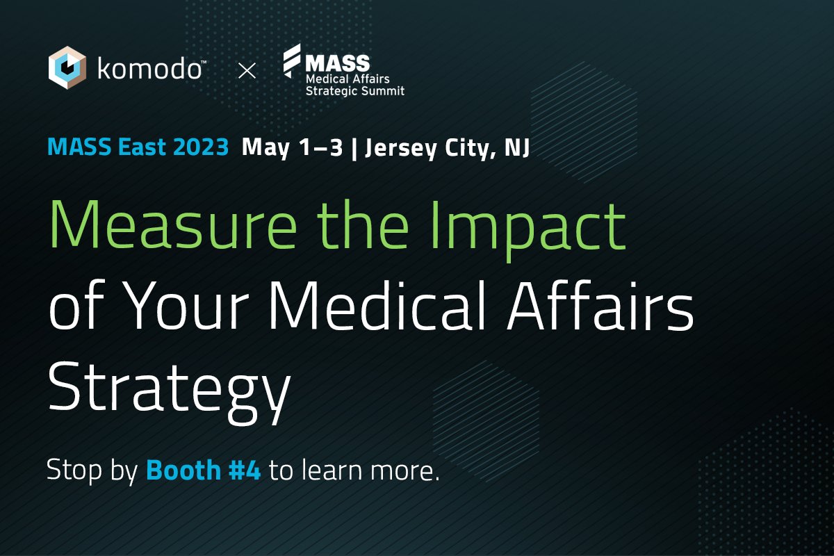 KomodoHealth's tweet photo. Attending #MASSEast next month in New Jersey? Come meet us at booth #4 to learn how patient-centric #data and technology solutions empower #MedicalAffairs teams to drive effective engagement strategies and measure impact. Learn more: https://t.co/mhtXwoWI39 https://t.co/VHjfKOHTiY
