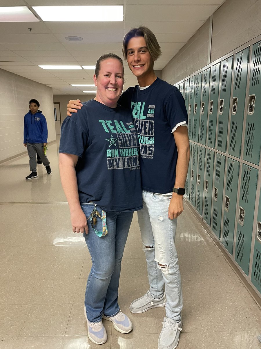 When a senior ask you to “twin with a teacher”, you twin. If only I had his tan