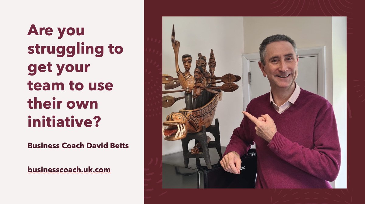 The reason a team won’t use their initiative is often because either:

 👉 They don't feel they have been given permission to do so

👉 The last time they did, they got a dressing down for making the wrong decision.

Need help, call me.

#team #businessowners #teamdevelopment