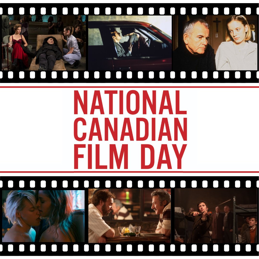 Happy National Canadian Film Day! 🎬🍁

Join us in watching and celebrating Canadian Film today (&amp; every day) 

#CanFilmDay #CrimesoftheFuture #Crash #TheSweetHereafter #BelowHerMouth #BarneysVersion #TheSongofNames #SerendipityPointFilms #CanadianCinema