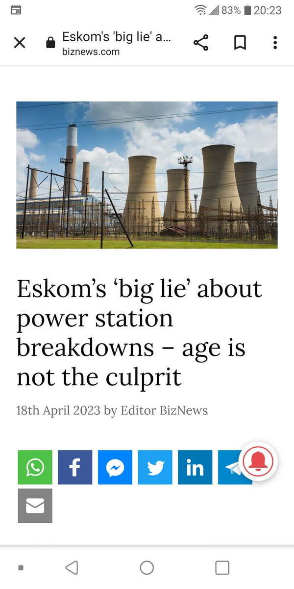 USA coal powerstations are older than Eskom's stations, yet they provide 90% Energy Availabiliy Factor (EAF) - but Eskom's provide 40% or less... time for the ANC gang to ask their comrades to slow down, 🇿🇦 is bleeding...

#NedbankPrivateClients | G4S 

biznews.com/sarenewal/2023…