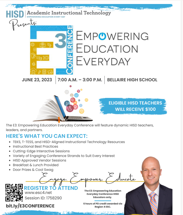 What's on the Menu😋? Blended Learning anyone? Well, we're serving the 1⃣st EVER E3 Conference to help you find your tech groove without any distractions. 

Make your Reservation Now...