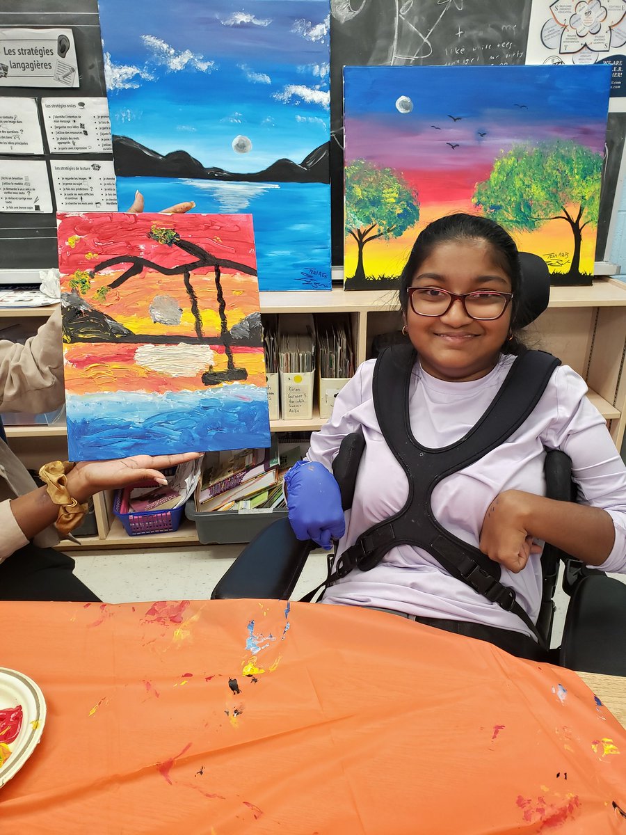 MsChan905's tweet photo. A huge TY to @Tray_Arts for guiding us through such a fun and engaging painting experience! #RJLeeProud #CCEL @gcoccof569 @rjlee_ps @LLSarbadhikari @FSlimati @PeelSchools @PeelArts1 @zammitmary @PDSBDirector https://t.co/miQaU3lnlk
