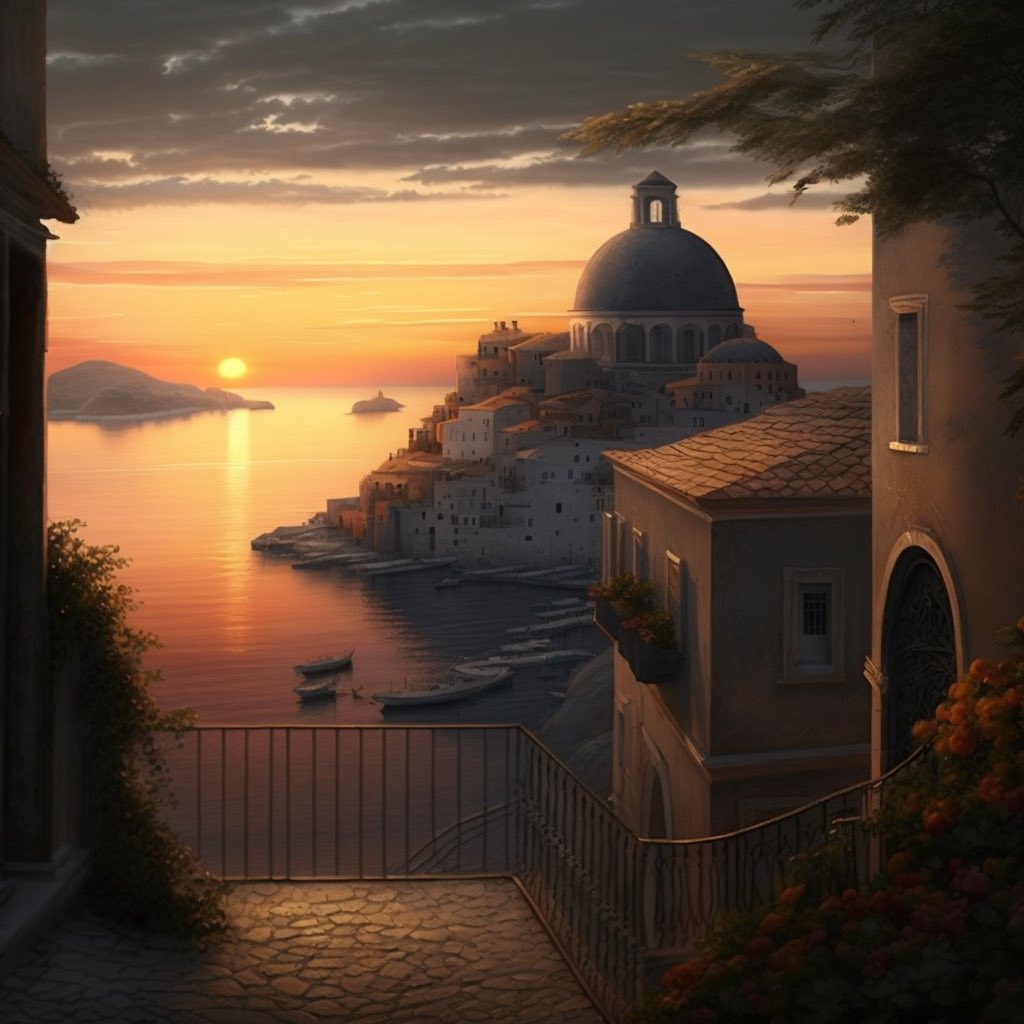 An Italian sunrise 🌅 

#midjourney #midjourneyart #midjourney5 #midjourneyAi #aiart #aiartwork #digitalart #digitalartwork