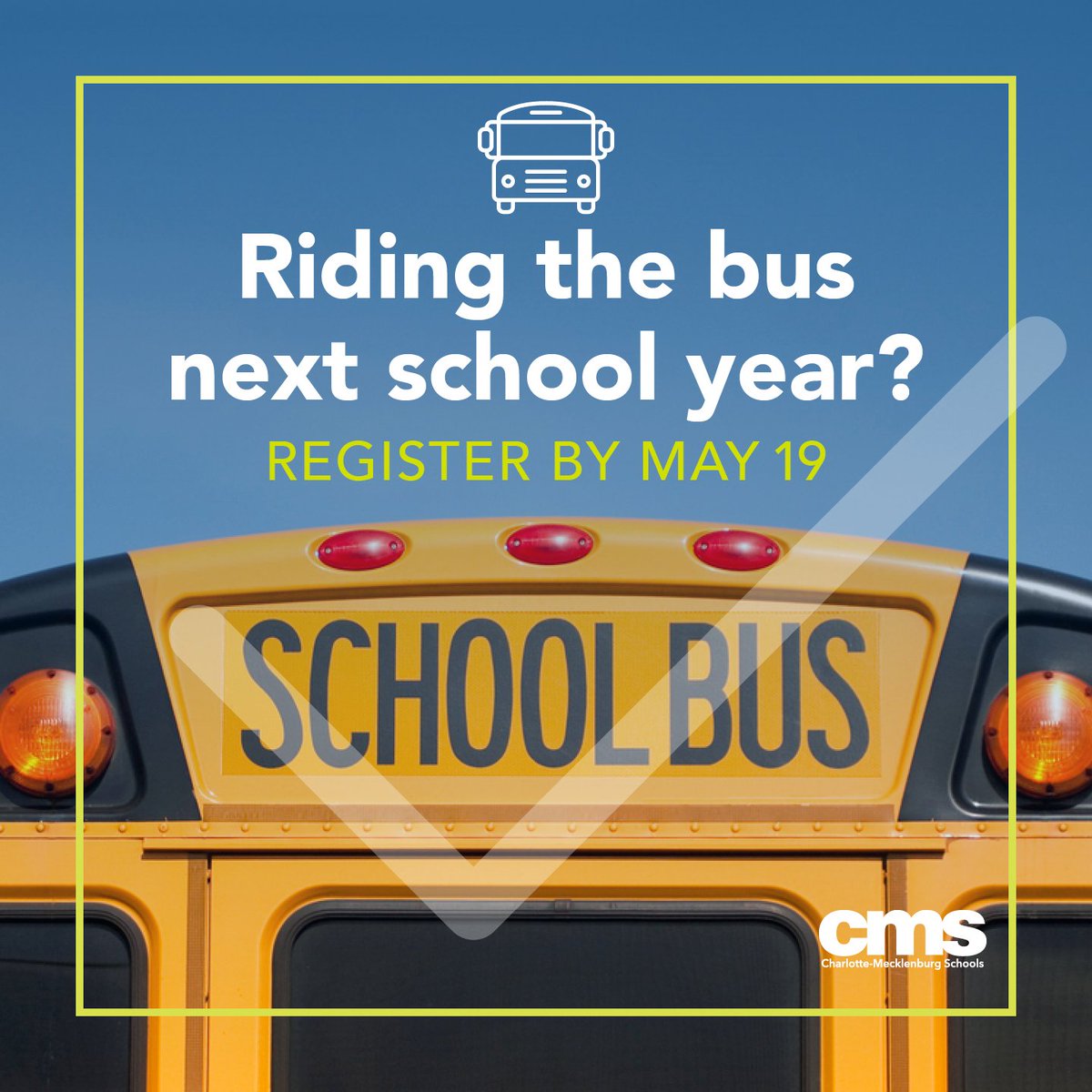 Ensure that your student has transportation on the first day of school by filling out our Intent to Ride Survey at charmeckschools.org/bussurvey. Complete the form for each student in your household to secure their transportation needs for the upcoming school year.