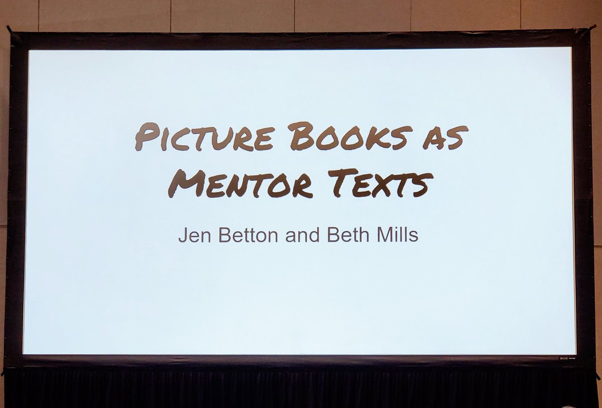 mellissasanchez's tweet photo. Gathering strategies from the experts 🤩 Listening to how author/illustrators @JenBetton and @the_beth_mills use mentor texts to inspire their own writing and art 💗 #txla23 https://t.co/XUFobt6Kco