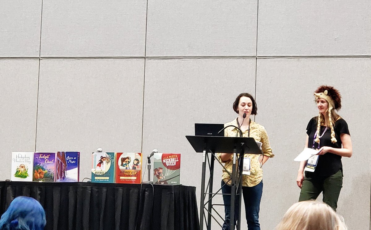 mellissasanchez's tweet photo. Gathering strategies from the experts 🤩 Listening to how author/illustrators @JenBetton and @the_beth_mills use mentor texts to inspire their own writing and art 💗 #txla23 https://t.co/XUFobt6Kco