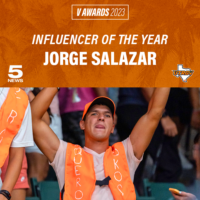 UTRGV_TFXC's tweet photo. 𝐕 𝐀𝐰𝐚𝐫𝐝𝐬 𝟐𝟎𝟐𝟑
𝗜𝗻𝗳𝗹𝘂𝗲𝗻𝗰𝗲𝗿 𝗼𝗳 𝘁𝗵𝗲 𝗬𝗲𝗮𝗿: 𝗝𝗼𝗿𝗴𝗲 𝗦𝗮𝗹𝗮𝘇𝗮𝗿

#UTRGV #RallyTheValley #VAwards2023 https://t.co/VLsbScw0iO