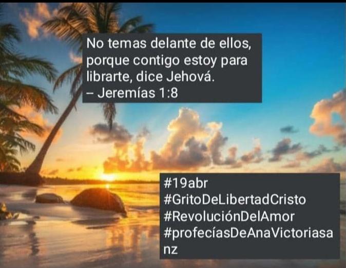 nitzarodrigue11's tweet photo. #19abr
#GritoDeLibertadACristo
#RevoluciónDelAmor
#profecíasdeanavictoriasanz https://t.co/3CvzQurQpq