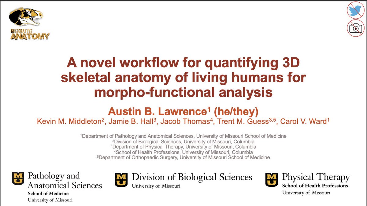 Are you attending #AABA2023 this week? Are you interested in methods for studying form-function relationships in-vivo? Or in living organisms as a model for fossils? Come check out my talk on some methods development work from my dissertation at 10 am tomorrow in Tuscany 1!
