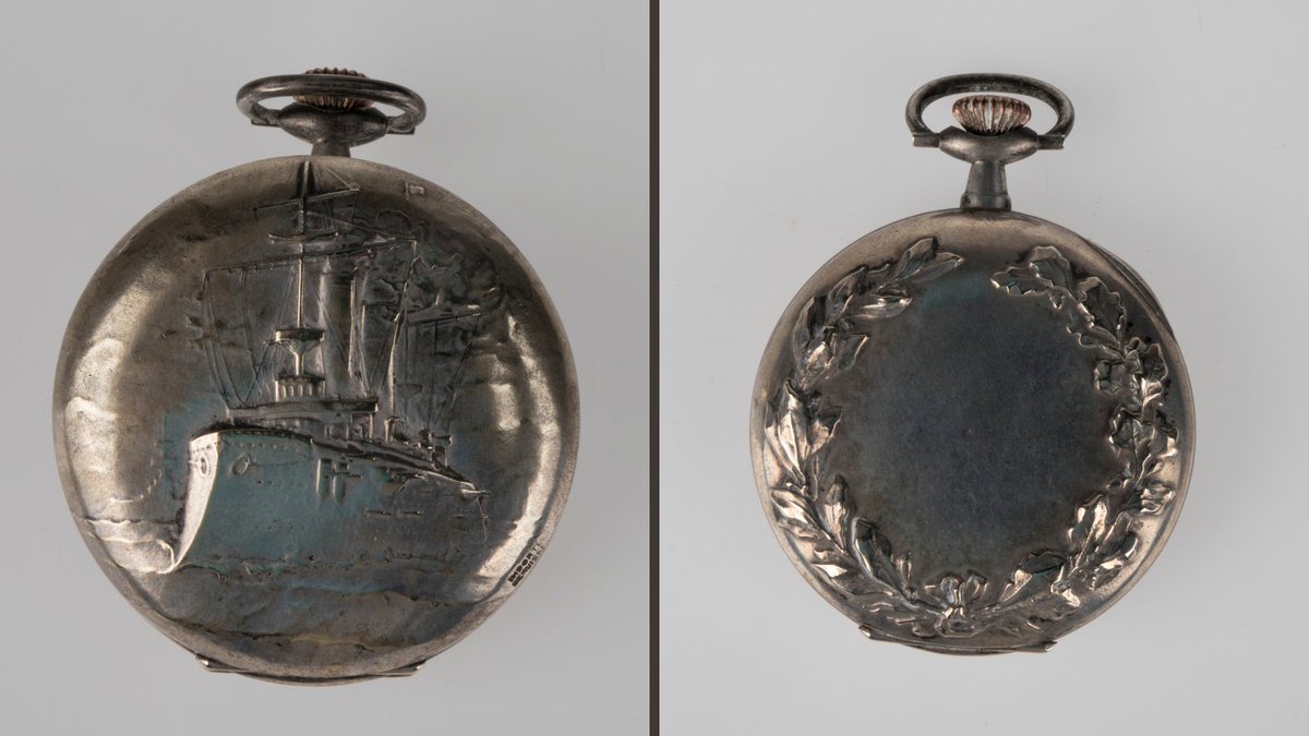 SoldiersStLouis's tweet image. Happy #WatchWednesday! This pocket watch was donated to us by the family of Private Roy E. Brem after he was killed in action during #WorldWarI. (1/2)