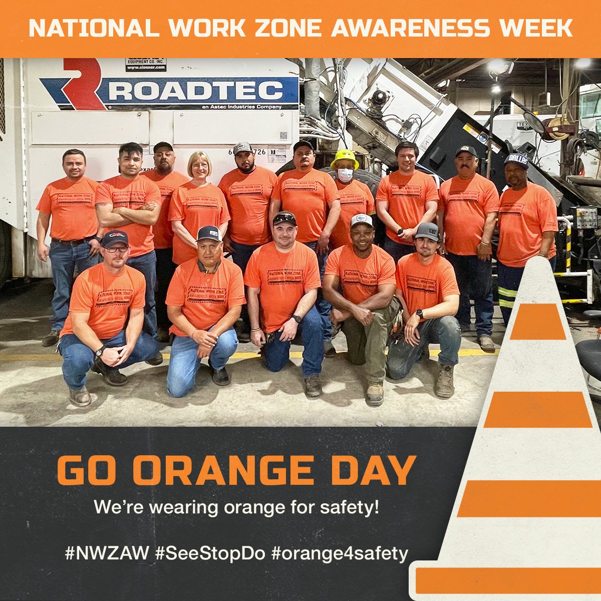 texasmaterials1's tweet photo. Today is “Go Orange Day” as part of National Work Zone Awareness Week. Across our business, employees are wearing orange to show their support for work zone safety!
#NWZAW #seestopdo #orange4safety #texasmaterials #texasbit #gulfcoasttx https://t.co/azEznWduci