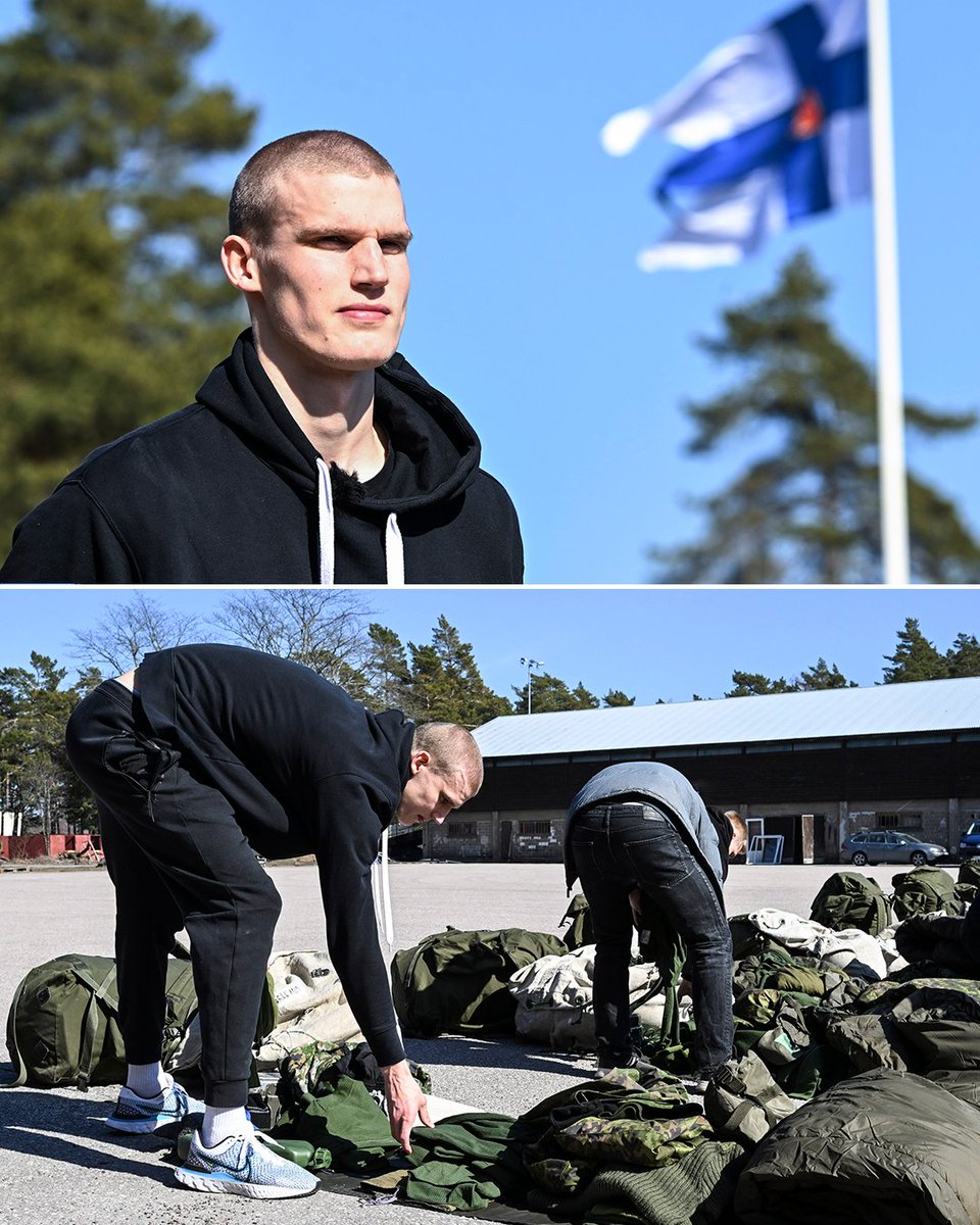 Lauri Markkanen has offically begun his service in the Finnish army 🇫🇮