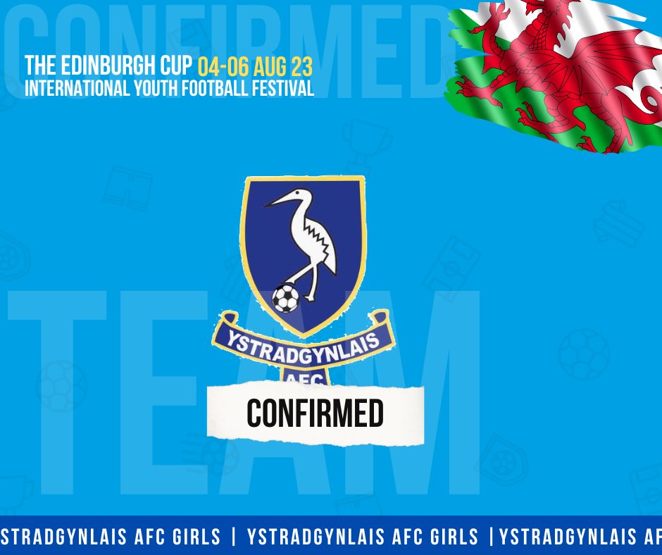 𝗥𝗘𝗚𝗜𝗦𝗧𝗘𝗥𝗘𝗗 𝗧𝗘𝗔𝗠 ⚽🏆 

🏟 We're delighted to welcome <a href="/YstradgynlaisFC/">Ystradgynlais AFC</a> Girls BU16s to The Edinburgh Cup this summer 🙌 

⚽ We can't wait to see what the Welsh club can bring to our event this summer 💪 

🔗 𝗥𝗘𝗚𝗜𝗦𝗧𝗘𝗥 👉bit.ly/TheEdinburghCu…