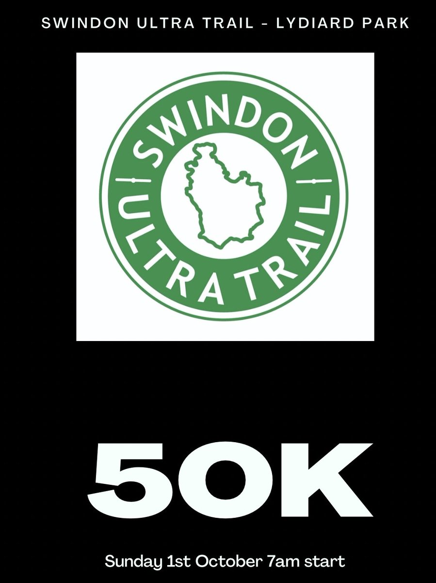 Onlyfevents's tweet photo. The third edition of the Swindon Ultra Trail 50k is going ahead on the 1st October '23.
You can grab a place at https://t.co/aG1EJ6JG6v or https://t.co/fj8axGilXP
#ukrunchat #running #ultrarunning #trailrunning https://t.co/Mb7fimmn70
