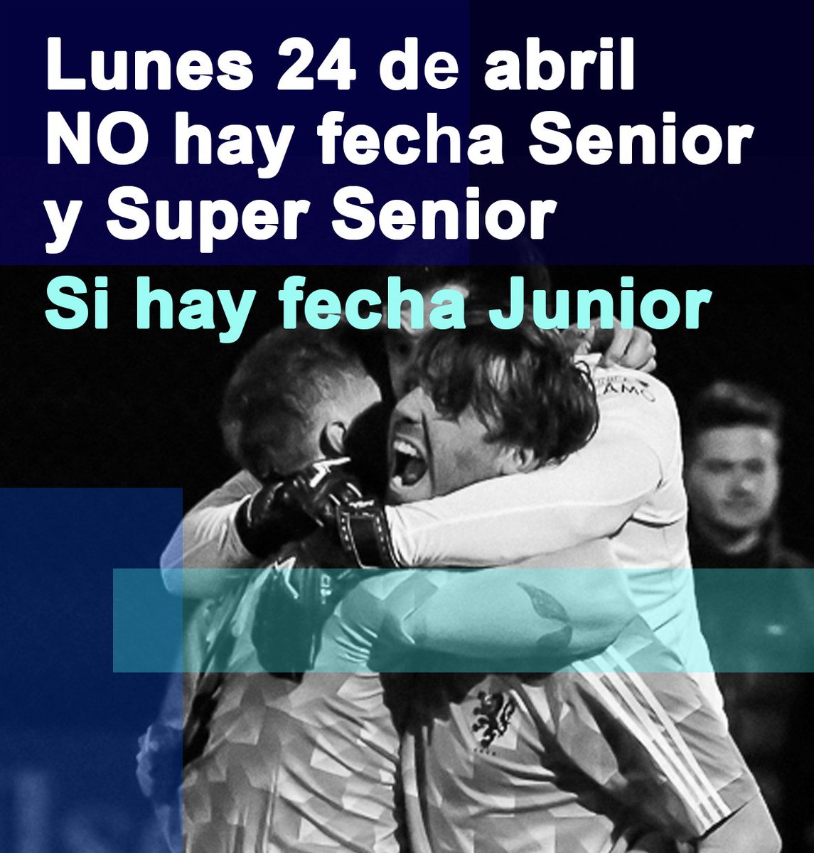 intergeneracion's tweet photo. Lunes 24 de abril no hay fecha Senior y Super Senior por vacaciones del colegio.  SI hay fecha Junior. https://t.co/xfmKFUPauV