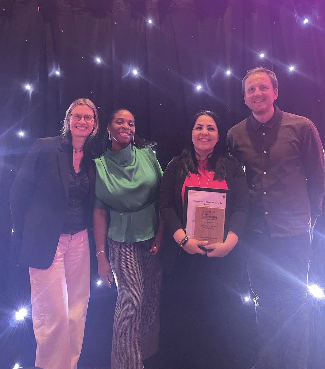 CeeKDesign's tweet photo. Had a fantastic time last night at the inspirational student award. Thank you once again @sheffhallamuni 🖤 https://t.co/dsg24nI4oa