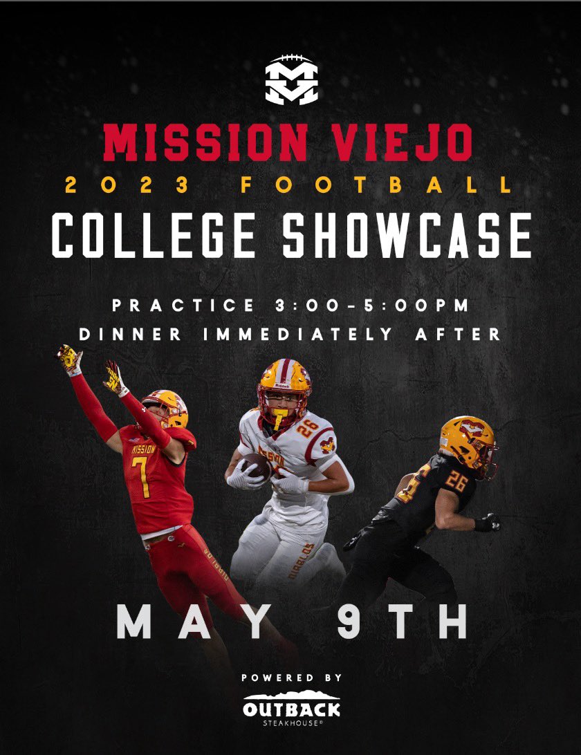 missionfootball's tweet photo. Attention College Coaches; the Diablos are back on the field tomorrow! Come see one of the top 5 teams in CA getting after it. Do not forget to RSVP for our college showcase! With multiple players holding SEC offers, the Diablos are a must stop. πΏ πΆοΈ #missionmafia #dirtydevils https://t.co/uqionXUedP