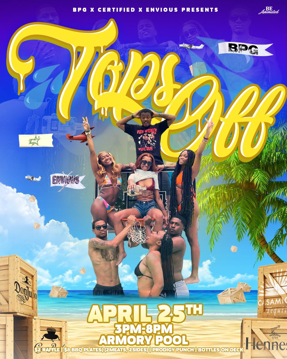 BPG_Prodigies's tweet image. #TopsOff💦 is NEXT TUESDAY🥳
4/25/22 save the date😅
we got prodigy punch &amp;amp; bottles in rotation allllll day😈
plates are $8 as a whole but everything can and WILL be sold separately for $2 just like the raffle!! never know you might luck up🫣
#SHSUSPRINGFEST2k23 🤸🏾‍♀️