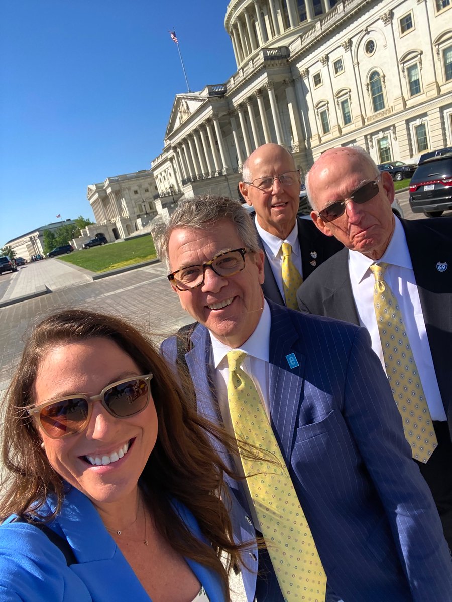 Regional delegation in Washington, D.C. today. We're lobbying Congress and other policymakers on continued support of the I-69 bridge.