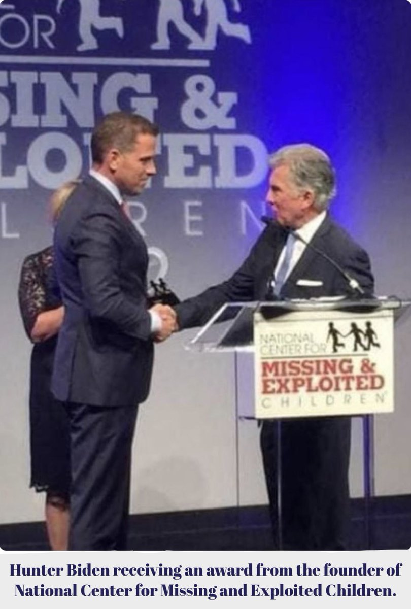 TheThe1776's tweet photo. Every year, the National Center for Missing & Exploited Children® (NCMEC) honors people who go above and beyond to help protect our nation's most valuable resource - our children, but this year they decided to honor a guy who is accused of Child Trafficking and should be locked up! He is a criminal and would be a danger to ALL children! You can’t make this 💩 up 🤡 🤬
#DemocratsAreAboveTheLaw