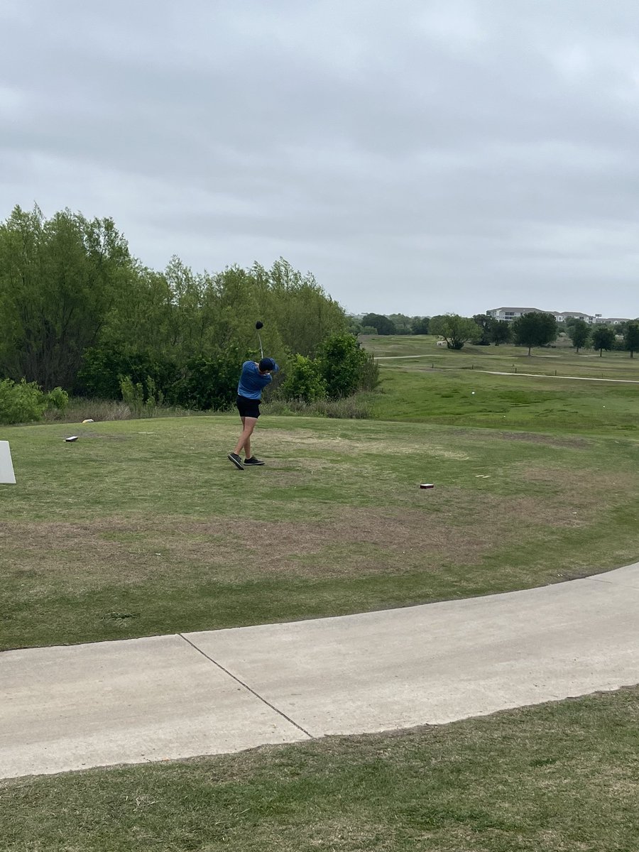 Clemensgolf's tweet photo. Seniors Tyler, Luke, and Jake teeing it up at the Regional tournament. https://t.co/h0NtYDEzdu