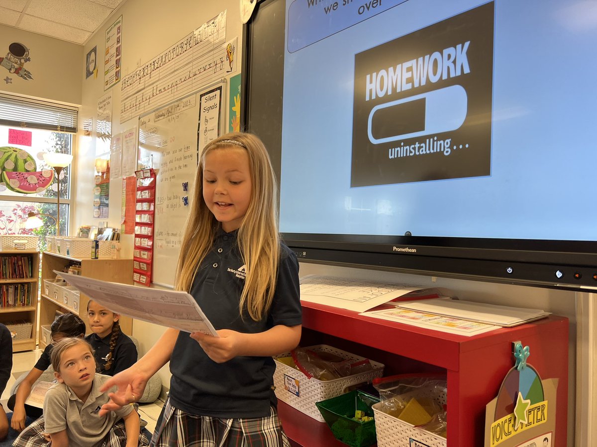 “Persuade the teacher why there should be no more homework on the weekends.” And go! 🏃🏽‍♀️🏃🏾Talk about student engagement and participation!