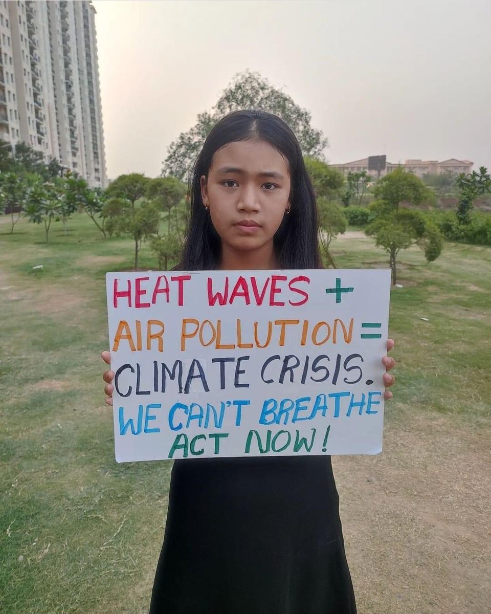 LicypriyaK's tweet photo. Dear @ArvindKejriwal Sir,
Shut down schools in Delhi before children are dying due to intense heatwaves. We can’t breathe now!

We need more green spaces in Delhi and needs to revive Aravalli forests 🌳 which will act as a green wall for Delhi. We need permanent solution. 🙏🏻 https://t.co/lXj7TA1Ds0