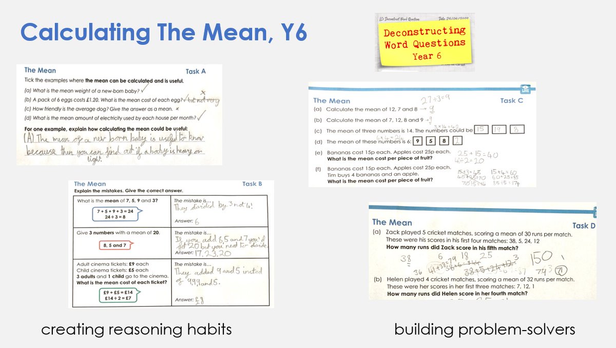 A 223-second video on building an understanding of the mean &amp; into problem-solving: youtu.be/WYpNWEBn8OQ
To teach Y6 children to answer multi-step word qs without piling through past papers: iseemaths.myshopify.com/products/decon…