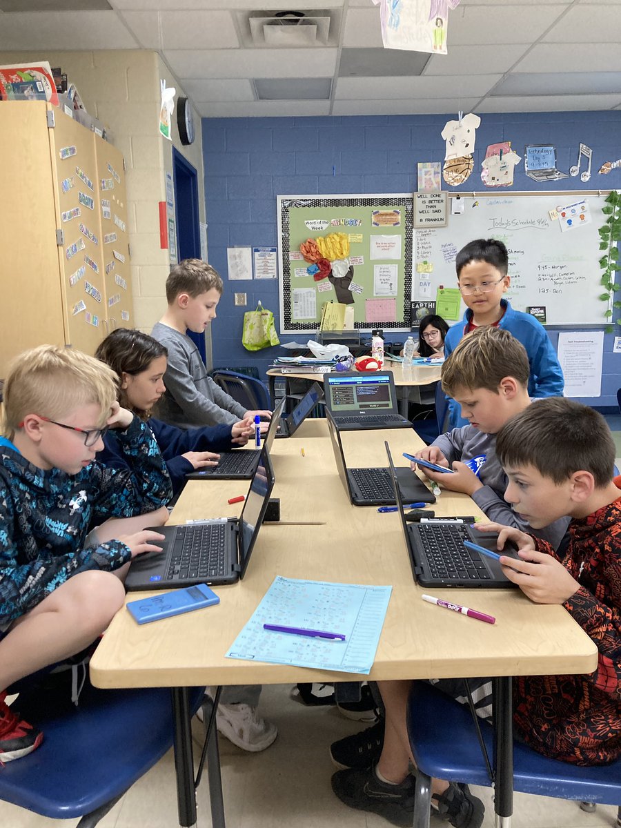 Our friends working on learning contracts designed <a href="/PlayBlooket/">Blooket</a> so others could review for our fraction summative! <a href="/BearCreekEtown/">Bear Creek School</a>