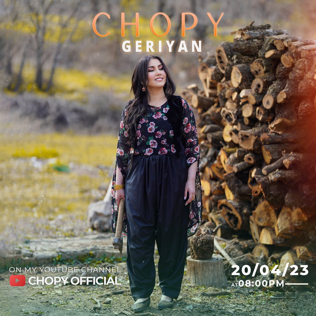 ChopyFatah's tweet photo. I’m gonna be OWNING all your screens, all your devices and all your speakers with my new song ‘GERIYAN’😍🔥TOMORROW, 8pm YouTube channel ‘ChopyOfficial’⭐️ your ears and eyes will be mine for a while👀👂🏻😍…thank me later. I love y’all 🧡 #TwitterKurds #Chopy https://t.co/rx1IvOmBBn