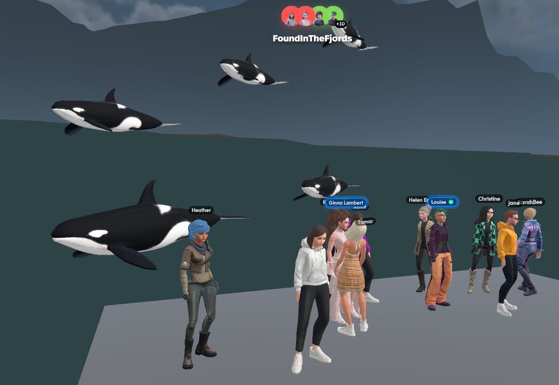 dredwardsvr's tweet photo. Thanks @XRWomenGlobal for inviting us to present about our @foundinthefjord project. We’re so excited to bring Nora the orca’s journey to life in VR. @TiffMakesWaves @ayaLAN https://t.co/E1BOPNLM2w