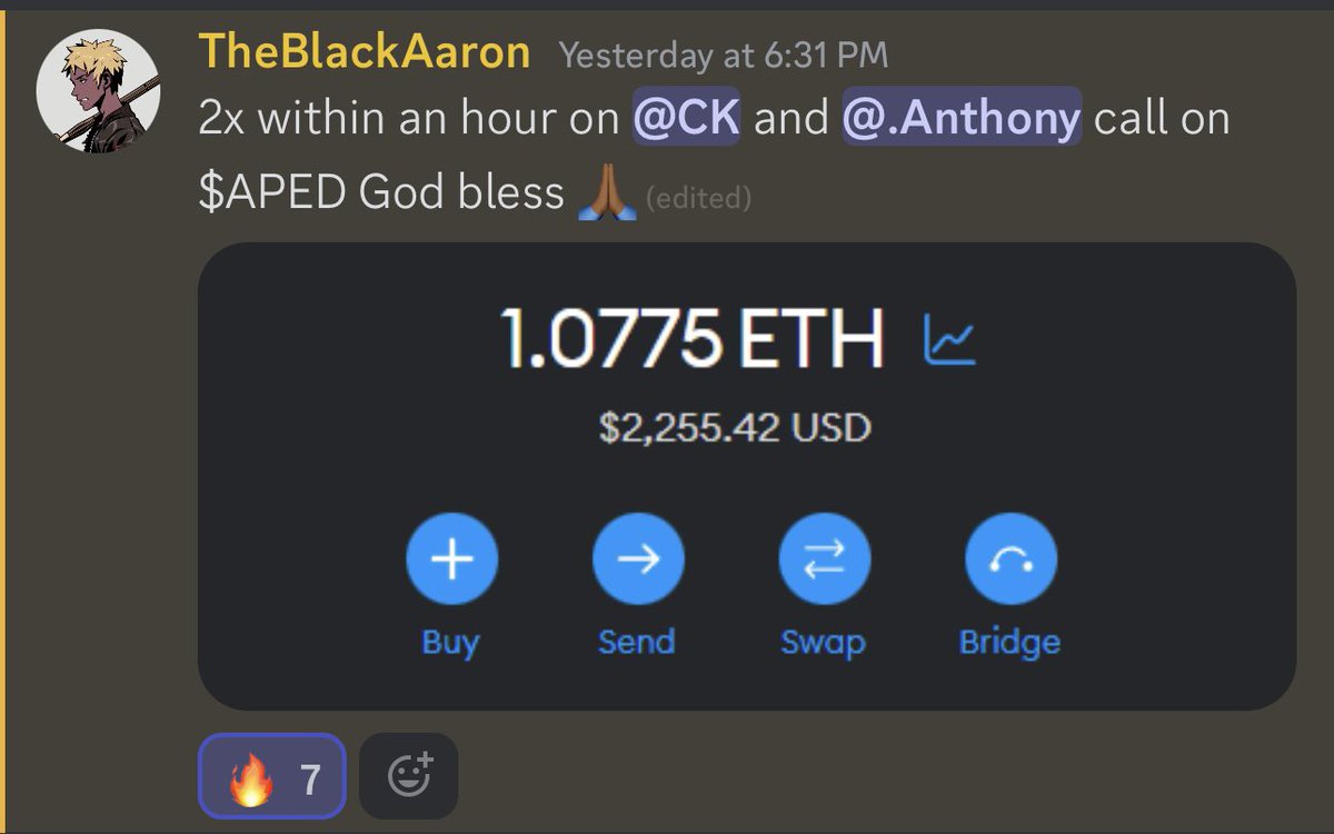 VanquishAlpha's tweet photo. Our members at @VanquishAlpha are eating 🔥

$840 to $26k+
$200 to $3.3k+ 

Want an invite? 👀

•Retweet
•Like + Follow @VanquishAlpha and @Vitamul 
•Tag 3 friends 

Picking 10 winners 🎁 https://t.co/j6yqZSZJBr