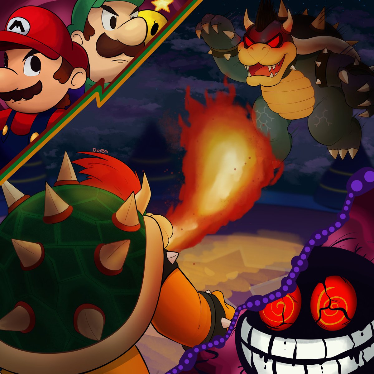dal Tablet Acquiesce Ethan ☁️ Commissions OPEN! on Twitter: "I drew the final battle of Mario  and Luigi Bowser's Inside Story! 🔥🔥 What game's final boss should I draw  next? #SuperMario #nintendo #nintendoswitch #fanart  https://t.co/6UaPYOSJUE" /
