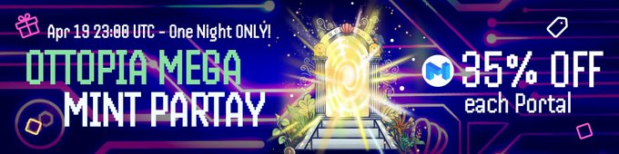 iy8034's tweet photo. Check out @OtterClam on in FOUR HOURS, at 11:00 PM UTC (7PM EDT) while we host a Mint Party on Twitter Spaces!
Join me, @sup_trey, and maybe @Dungaboo for a little banter while we mint some portals, open some portals, and talk about all things #Ottopia!
#PolygonNFTs #NFTs https://t.co/2SjMCy74IO