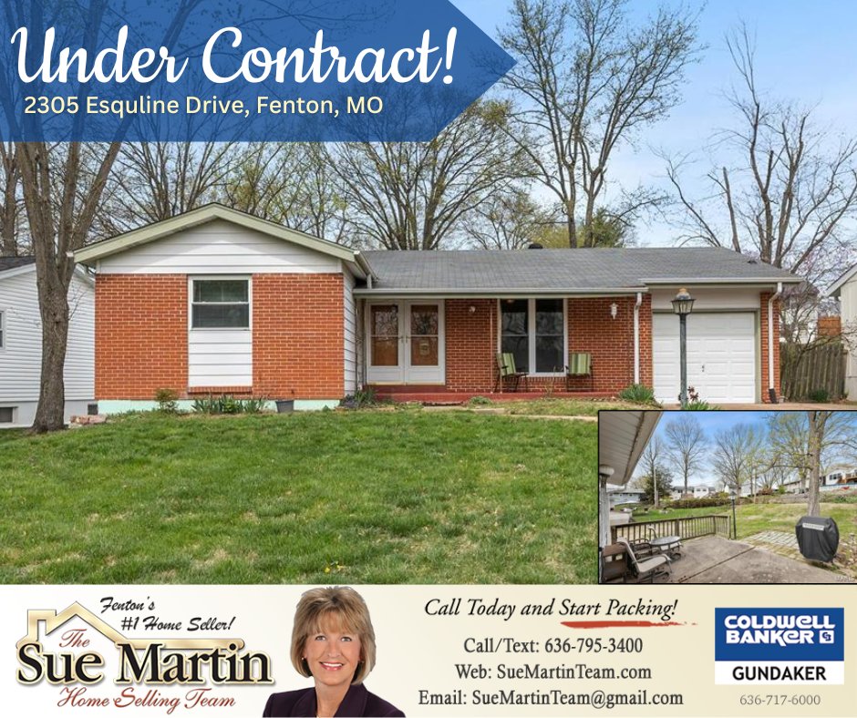 SueMartinREALTR's tweet photo. We ❤️ helping our clients and would love to help you too. Need a hand 👋 with buying or selling a home? Contact The Sue Martin Team!
#fentonmo #stlrealestate https://t.co/WvetvC6dNd