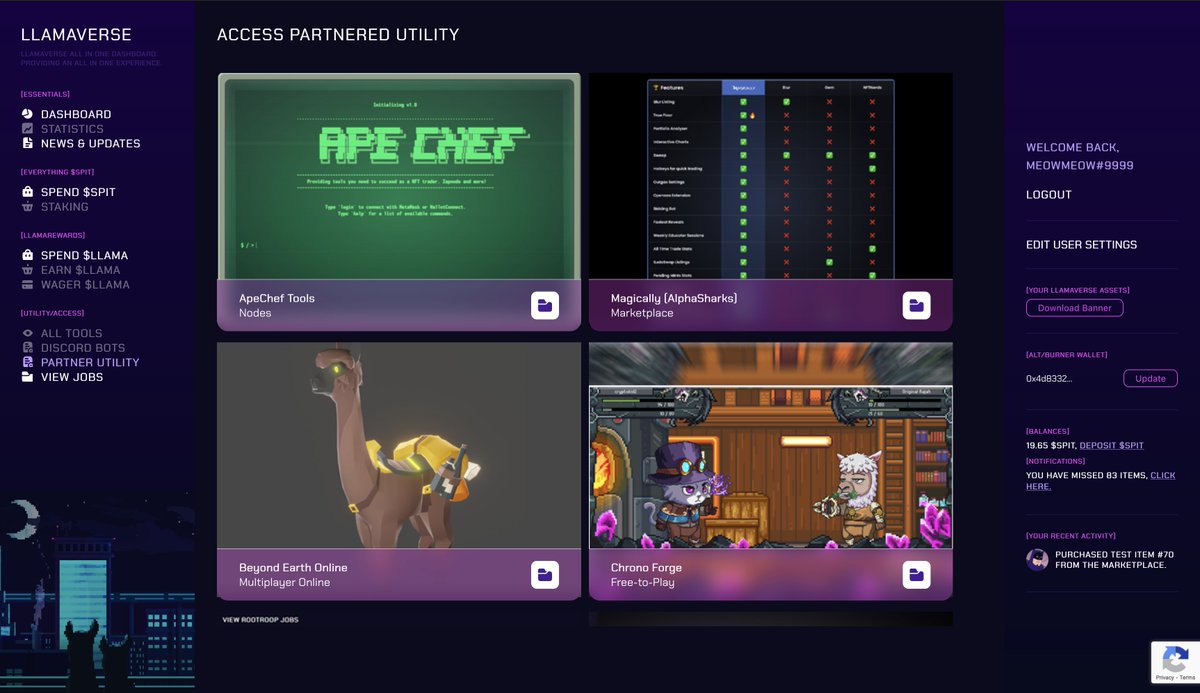 Llamaverse_'s tweet photo. Holders can now view their Llamaverse Dashboard and take advantage of partnered utility/access.

One platform. Massive utility.
Llama, llama, llama. https://t.co/6Y4KH0467y