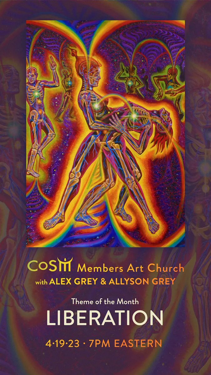 Tonight, April 19th, Members Art Church will meet together in Zoom @ 7pm ET
Theme: Liberation

Current CoSM Members have access to join the Zoom screen and share.
Future members can sign-in and audit.

Register here >> buff.ly/3H4SPlJ  💜