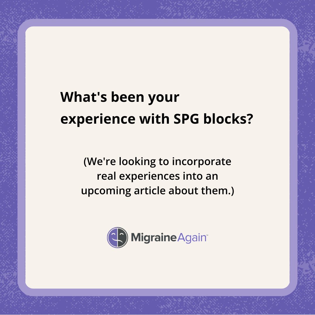 MigraineAgain's tweet photo. We're all so different in terms of what works for us & the more treatments we know about, the better π #migraine #SPGblock #MigraineChat https://t.co/pn3EEezaot