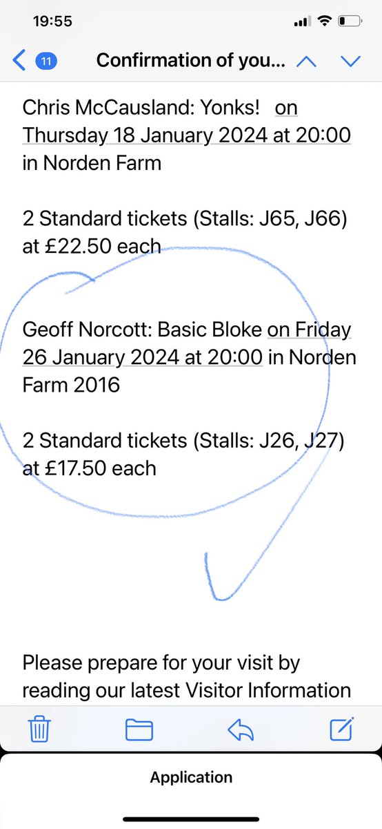 Markyw007's tweet photo. Thanks @talkSPORT. Just listened to @GeoffNorcott and reminded me to book our tickets to see him @nordenfarm https://t.co/a2UjAnUvee