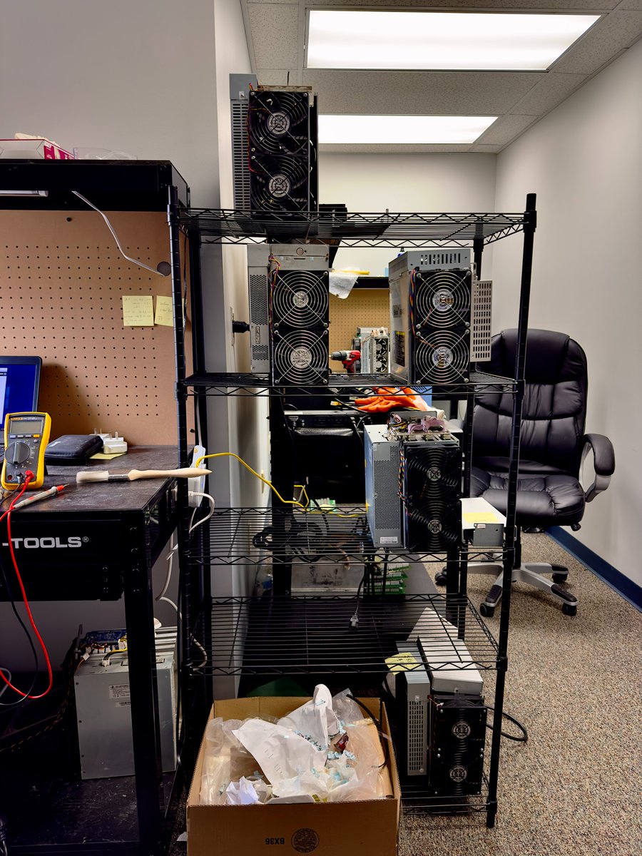 BtMiners's tweet photo. A look into our workshop. #btminers #Crypto #minerrepair #cryptomining #bitcoin #cryptocurrency #repairs #cryptonews #cryptominingrig #blockchain #cryptoworld https://t.co/ER7iqDTLS7