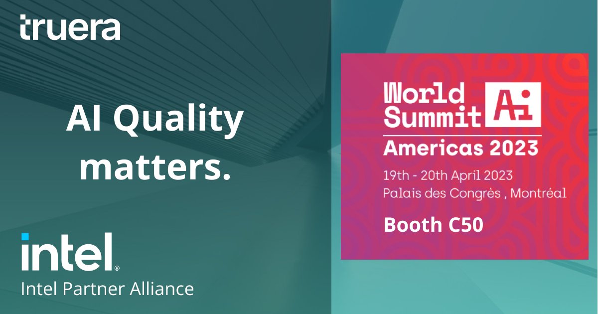 truera_ai's tweet image. Want a faster path to ML success? Test, debug, and monitor.

At #WSAIAM2023, stop by Booth C50 to see how the pros do it. Cuddly giveaways going fast! 🧸

TruEra is a Gold Partner in the Intel Partner Alliance.

#MLtesting #MLmonitoring #MLdebugging #RAI  #trustworthyAI @intelAI