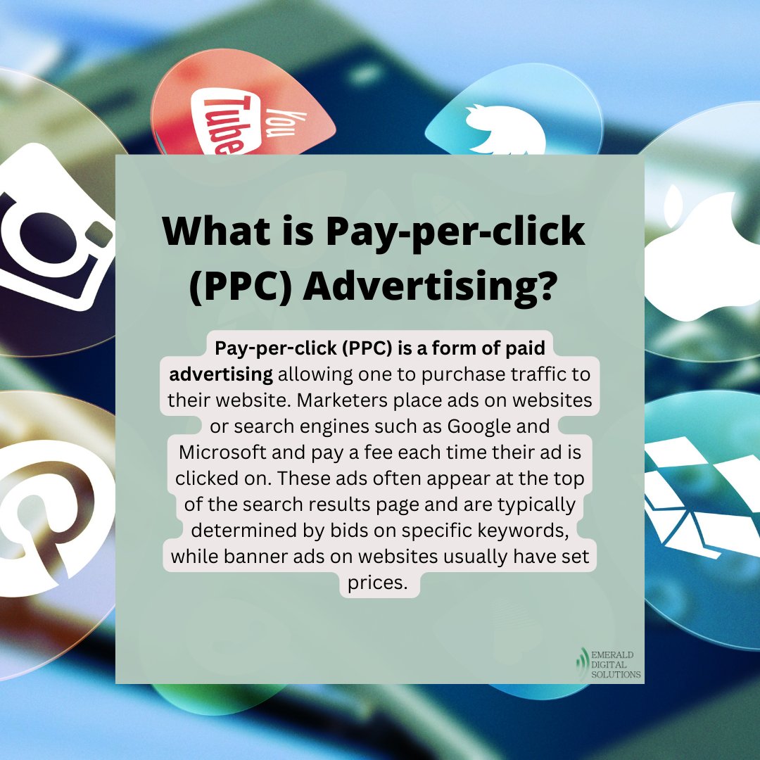 Emerald_Digi's tweet photo. In this #EDSEducatorSeries, we're exploring the benefits Pay-per-click advertising and how you can integrate it into your strategy. Follow Emerald Digital Solutions for more tips and tricks in marketing, media, and PR.

#paidsocial #payperclick #EDS https://t.co/ryVVd9ynoM https://t.co/6FHNtQsveD