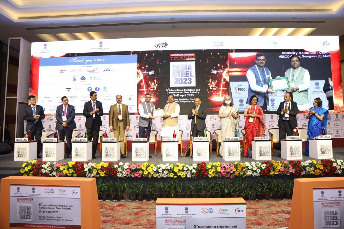 subhrakantpanda's tweet image. I spoke at #IndiaSteel2023 in Mumbai &amp;amp; highlighted the importance of the steel industry in India’s progress. It is a building block for New India &amp;amp; ambitious growth plans have been chalked out to support the country’s economic development which presents tremendous opportunities