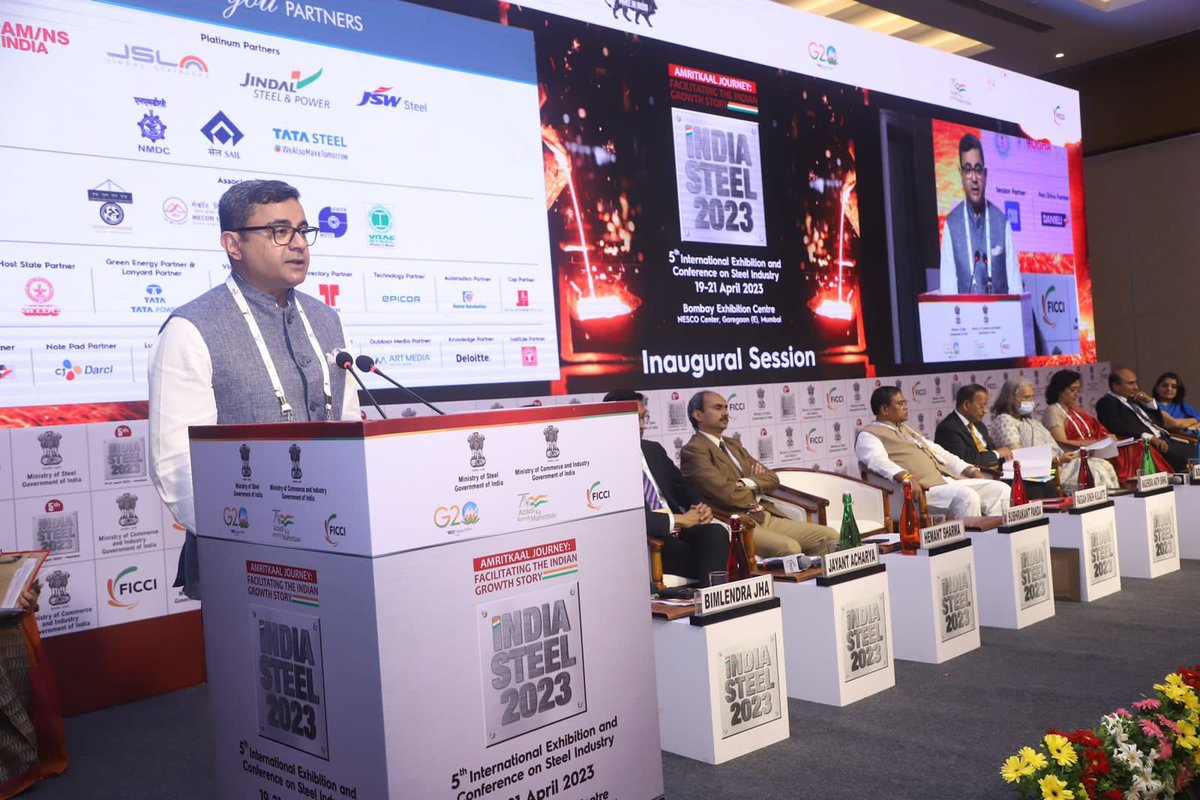 subhrakantpanda's tweet image. I spoke at #IndiaSteel2023 in Mumbai &amp;amp; highlighted the importance of the steel industry in India’s progress. It is a building block for New India &amp;amp; ambitious growth plans have been chalked out to support the country’s economic development which presents tremendous opportunities