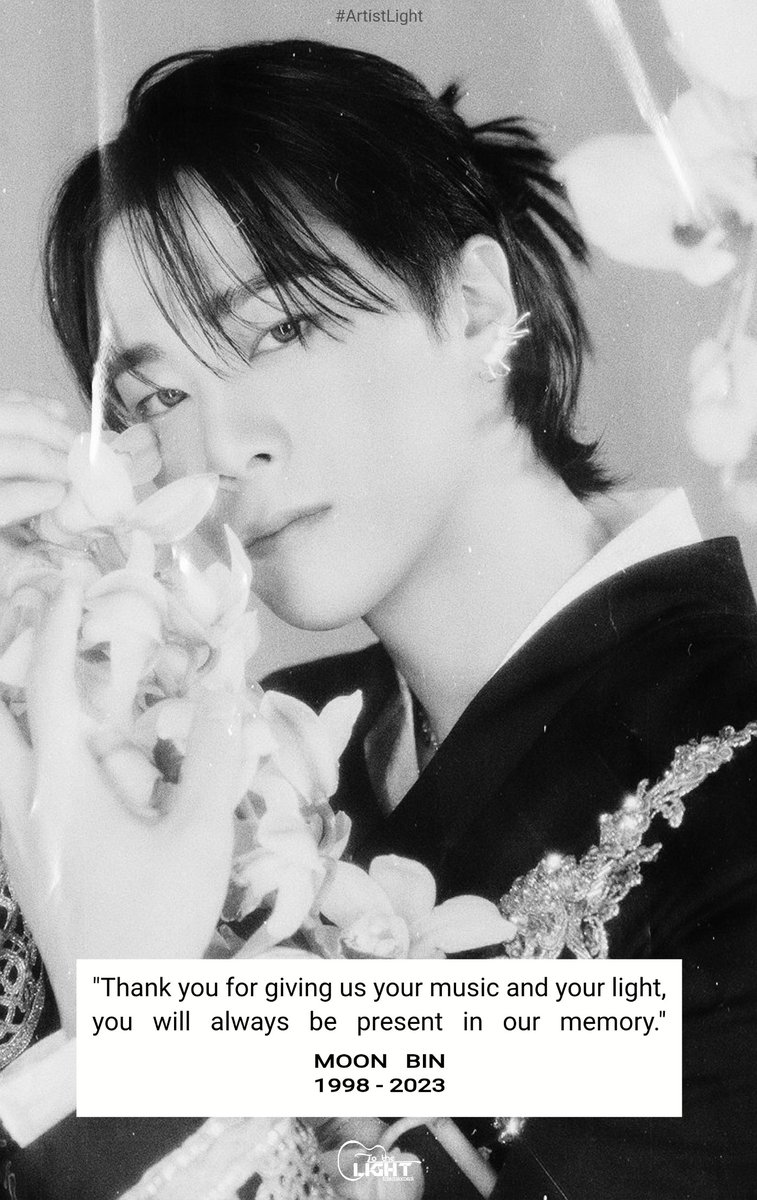TOTHELIGHT_ENT's tweet photo. MOON BIN "Thank you for giving us your music and your light, you will always be present in our memory." #MOONBIN #ArtistLight #Astro https://t.co/ekwvB2Rvs9