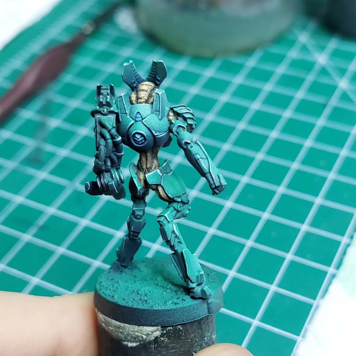 miniaturebrush's tweet photo. Working on some infinity miniatures. First time using airbrush blending.
#miniaturepainting #warmongers #tabletop #miniature #infinitythegame https://t.co/BkZfk9vWhc
