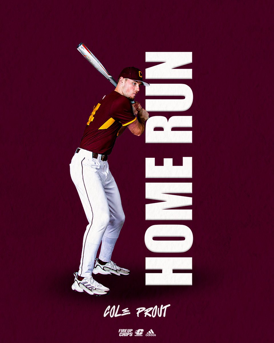 CMUBaseball's tweet photo. PROUT 💣!!!

His second of the year, a solo homer, and it's 6-2 Chippewas in the bottom of the seventh! 

#FireUpChips🔥⬆️⚾️ https://t.co/wNdWNVTGPh