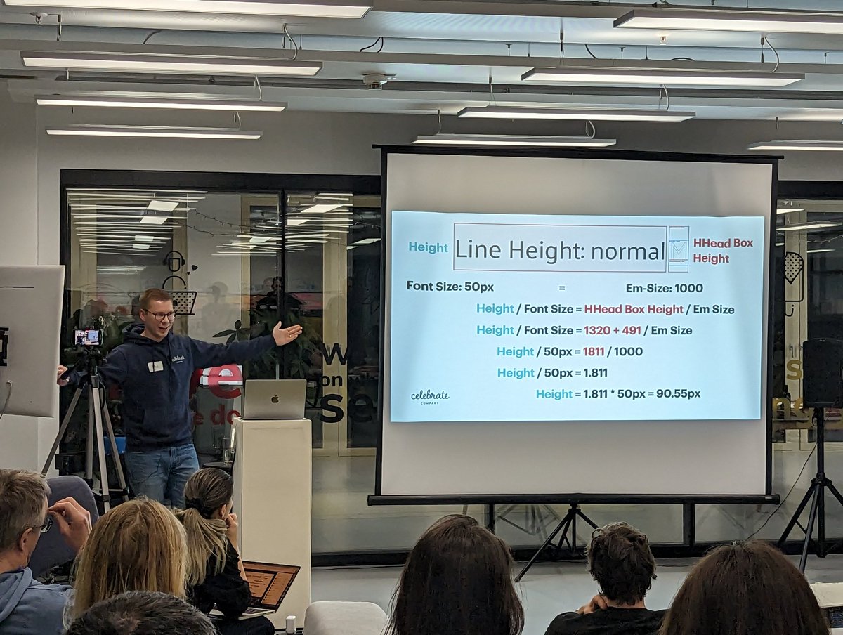 jecfish's tweet image. Crazy font metrics and calculation by @philippspo. Thanks for the interesting deep dive into fonts, css and math. 😆 @celebrate_com @FrontMuc